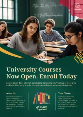 Green Modern Education Advertisement Poster