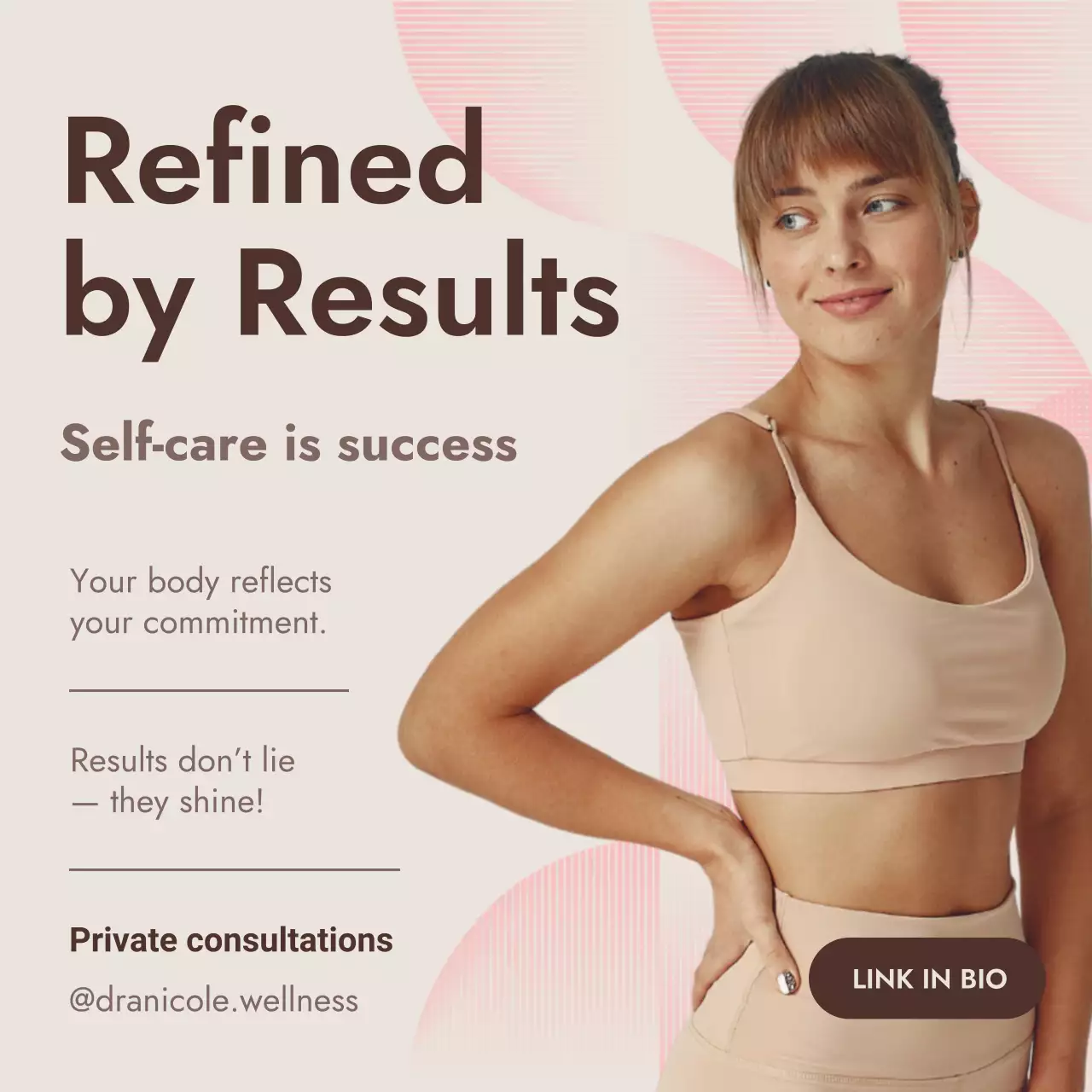 Beige Modern Wellness Promotion Social Media Post