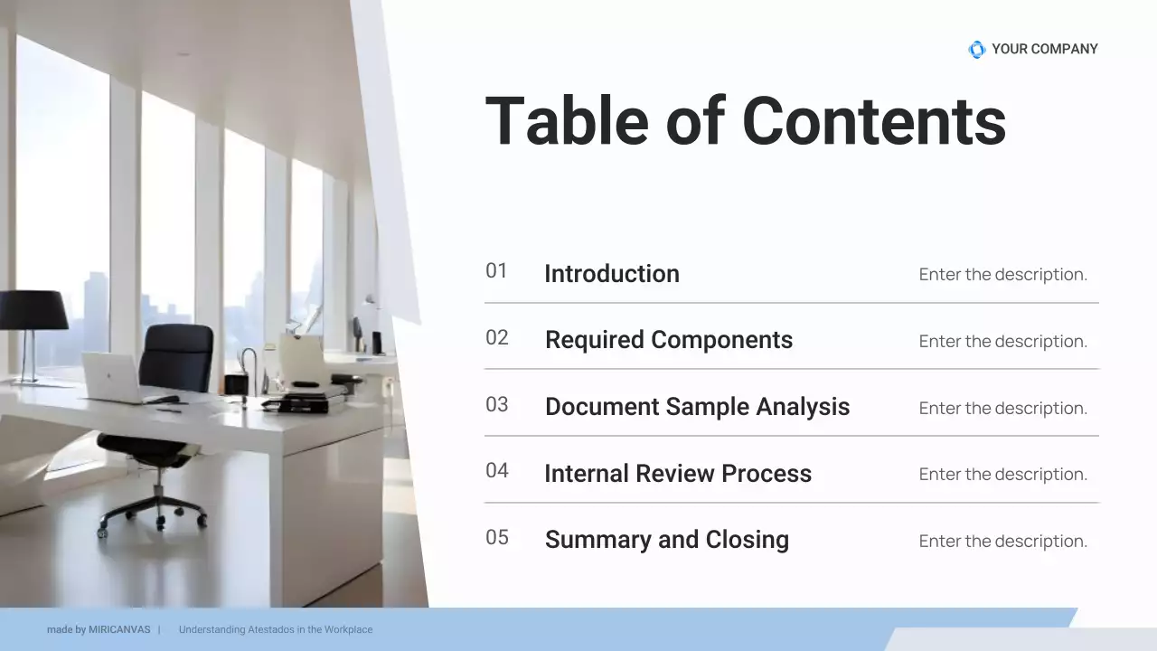 Blue Professional Employee Guide Presentation