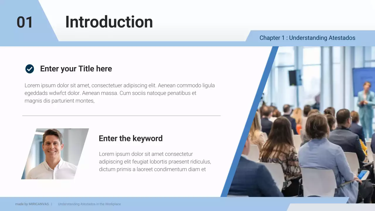 Blue Professional Employee Guide Presentation