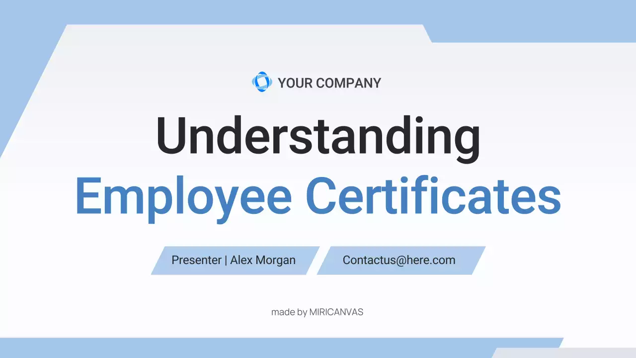 Blue Professional Employee Guide Presentation