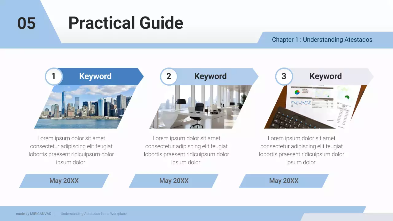 Blue Professional Employee Guide Presentation