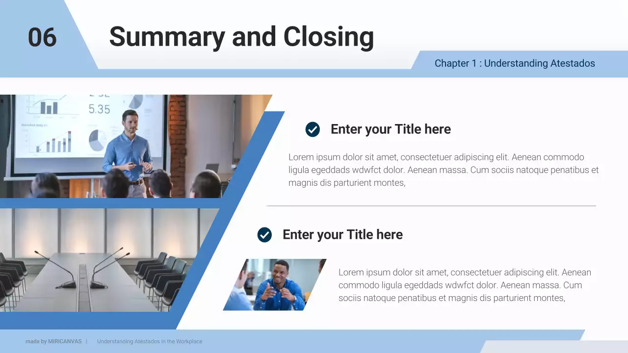 Blue Professional Employee Guide Presentation