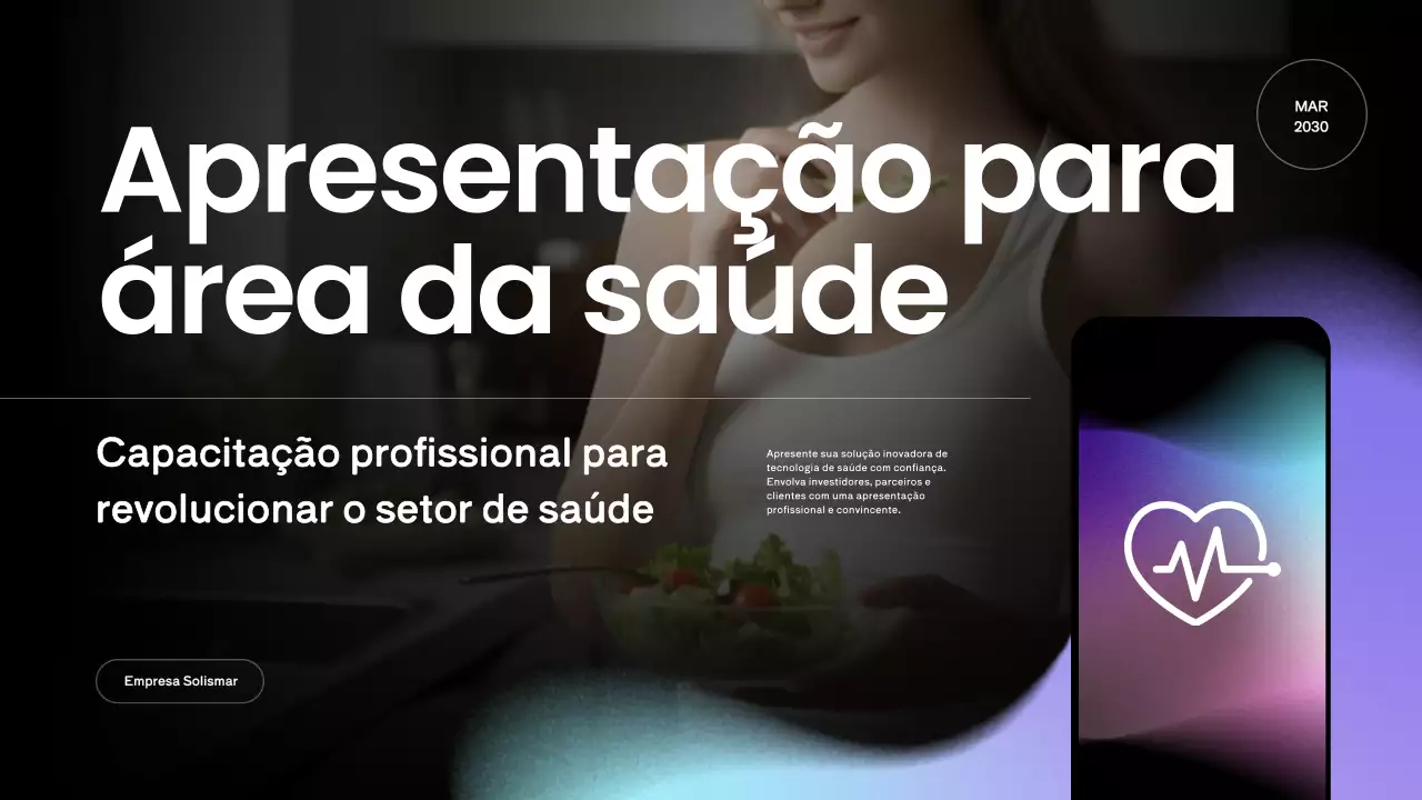 apresentação de tecnologia de saúde moderna e negra