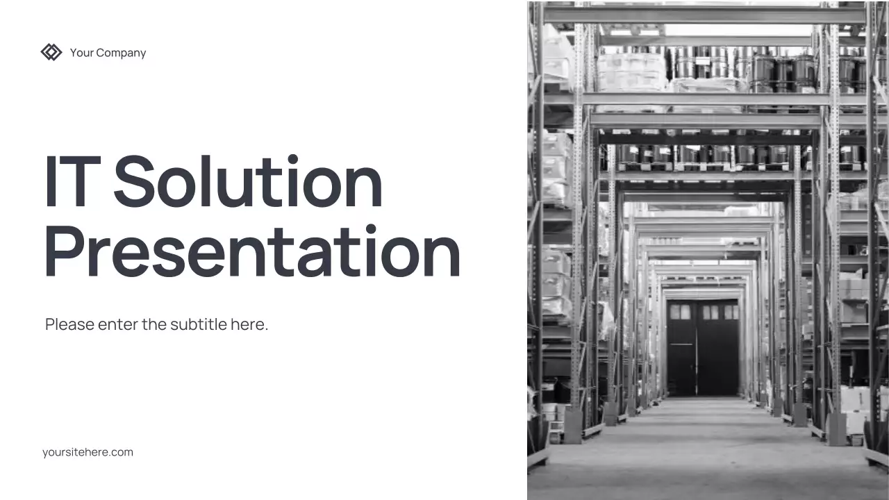 Grey Modern IT Solution Presentation