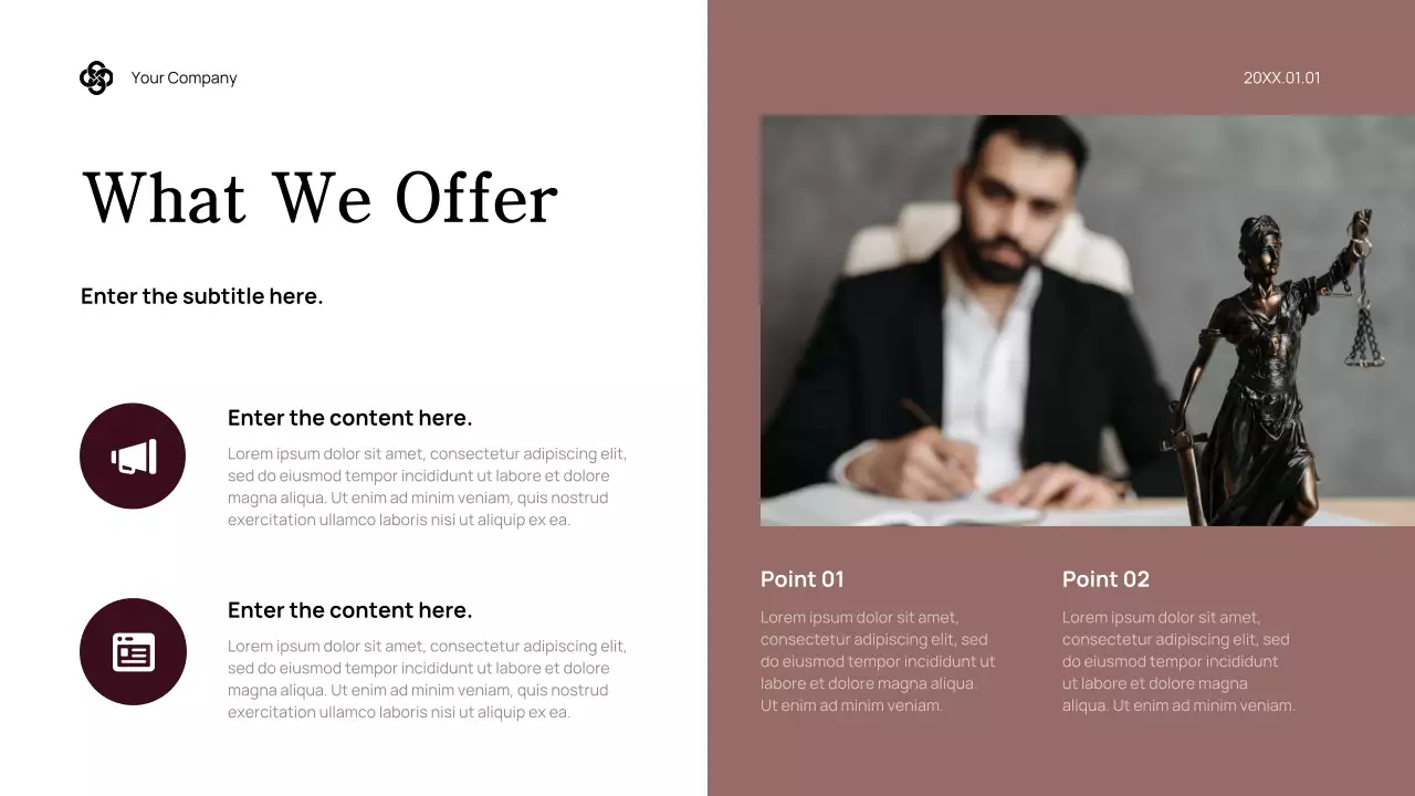 Maroon Professional Legal Consulting Presentation