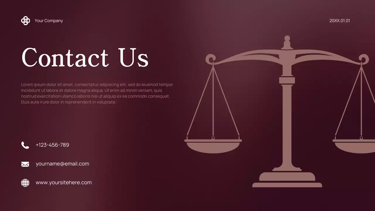 Maroon Professional Legal Consulting Presentation