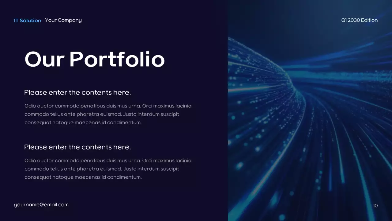 Blue Futuristic IT Solution Presentation