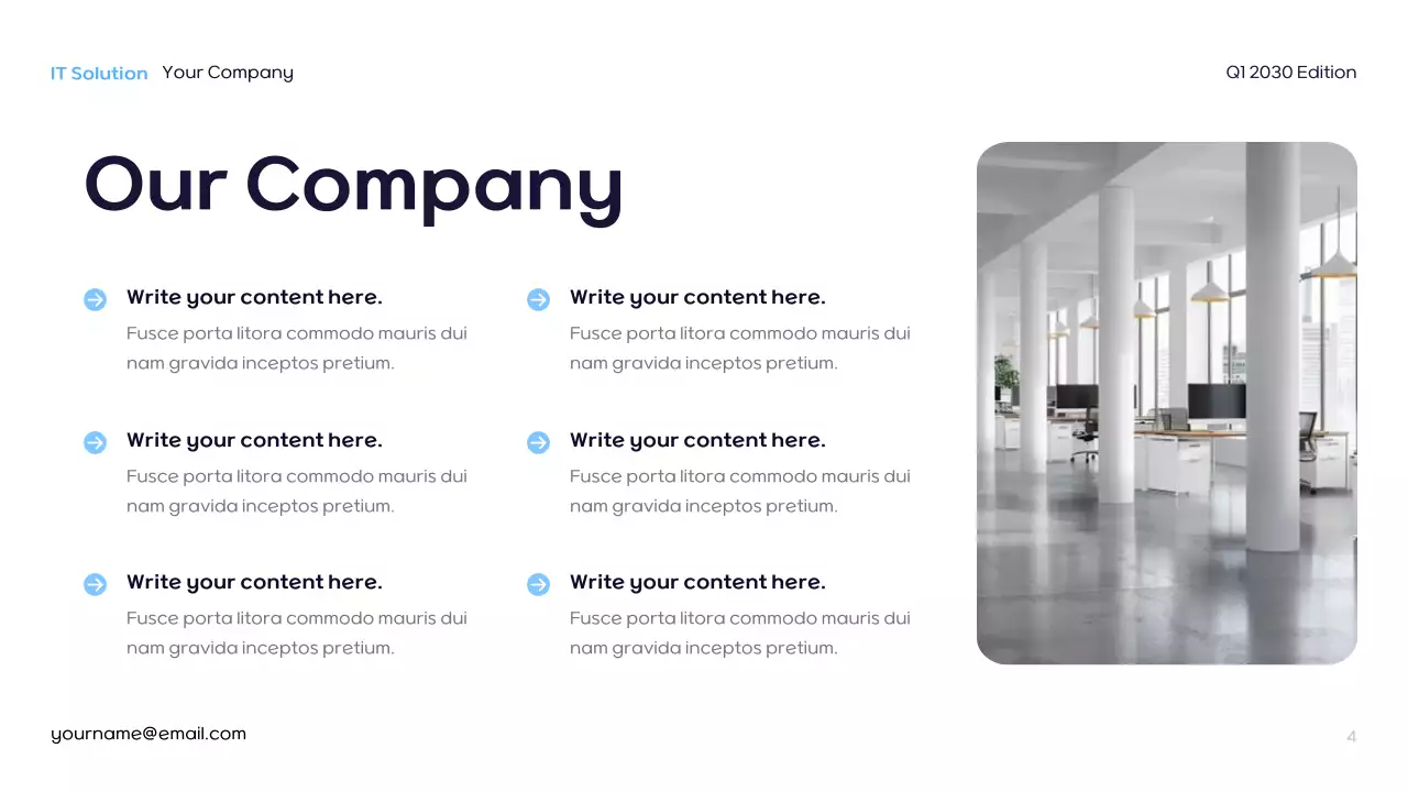 Blue Futuristic IT Solution Presentation