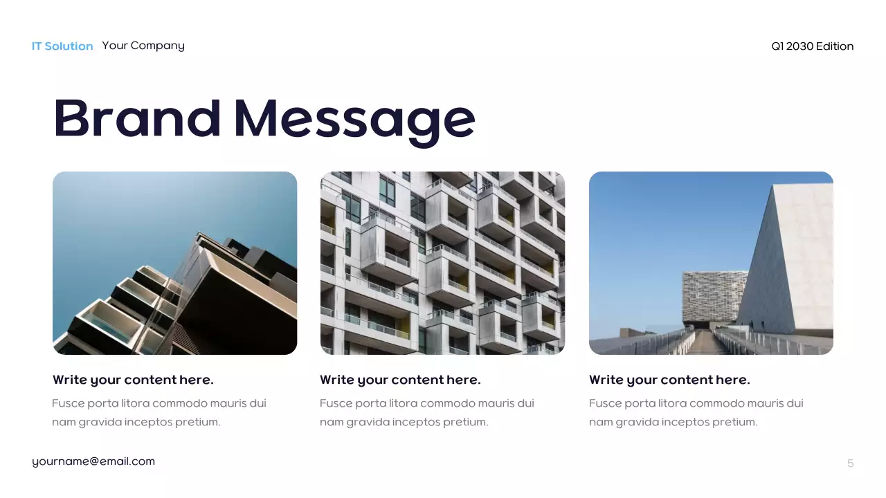 Blue Futuristic IT Solution Presentation