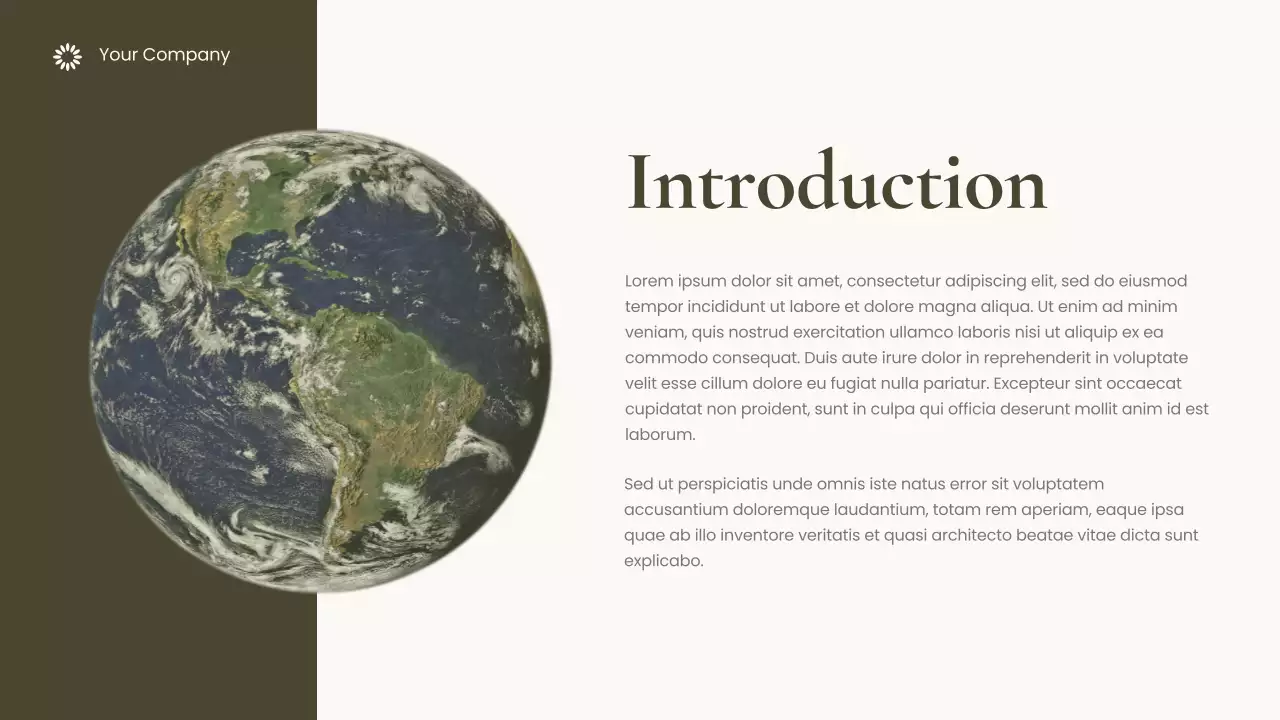 Brown Photocentric Sustainable Earth Presentation