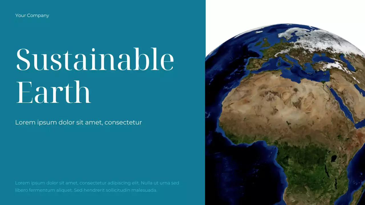Teal and White Sustainable Earth Presentation
