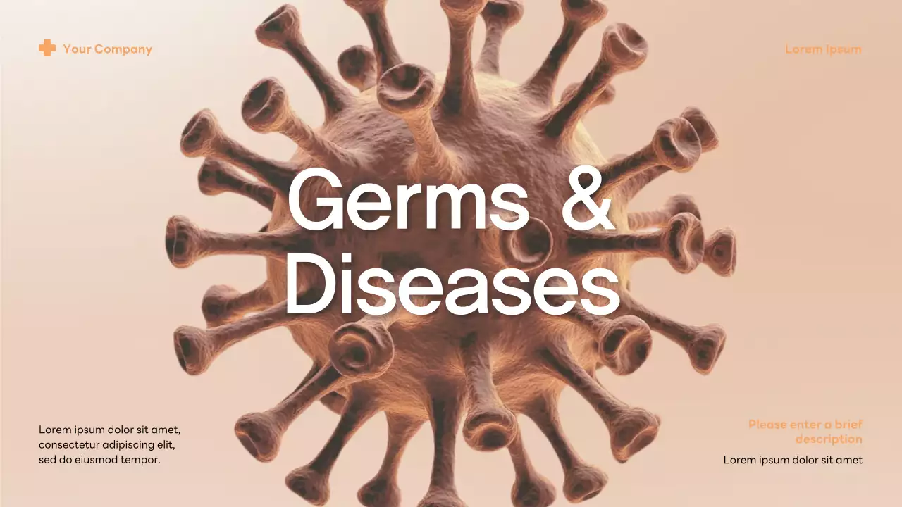 Beige Modern Germs and Diseases Lecture Presentation