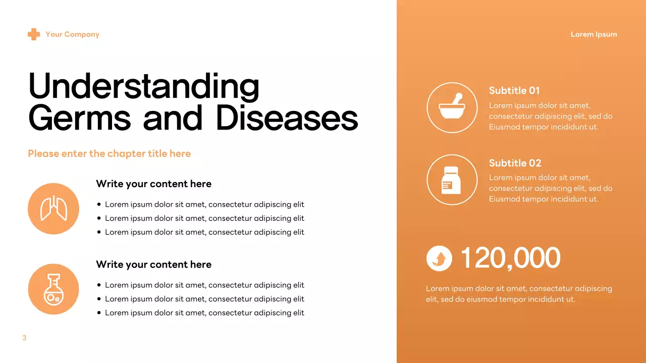 Beige Modern Germs and Diseases Lecture Presentation