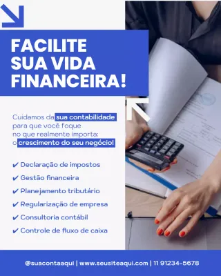 Postagem de promoção de finanças profissionais da Blue no Instagram