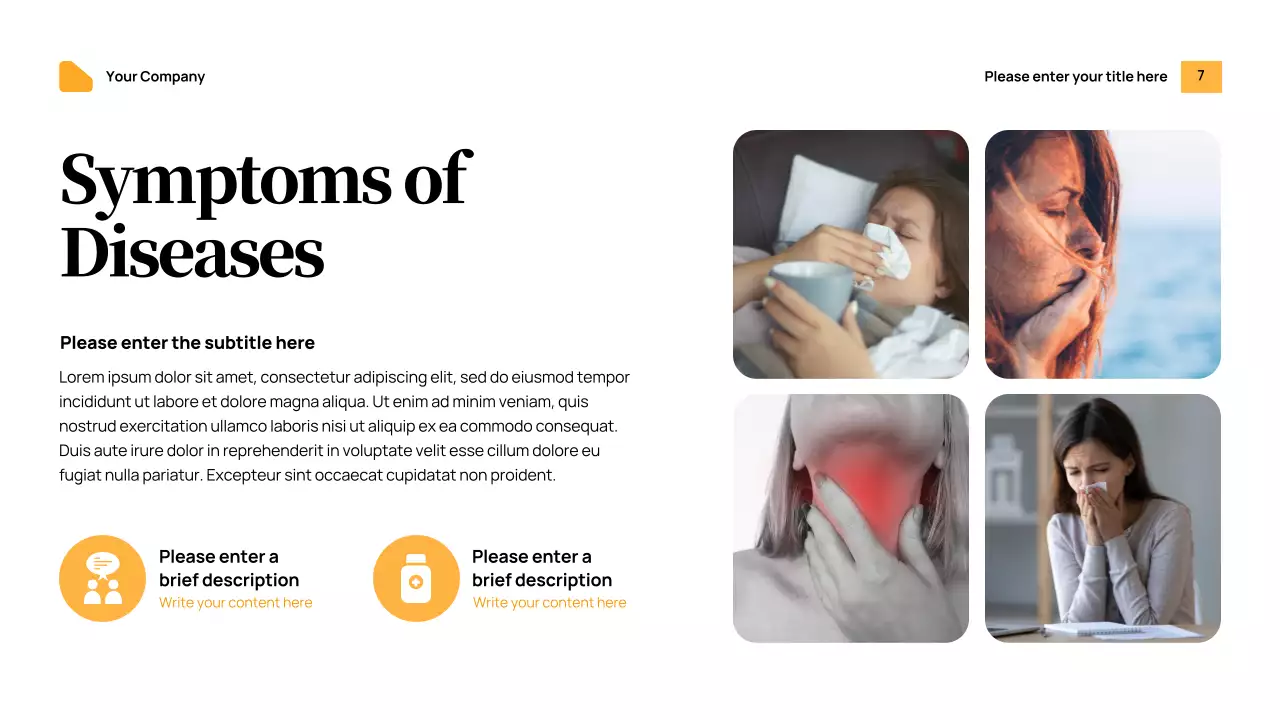 Orange Modern Health Announcement Presentation