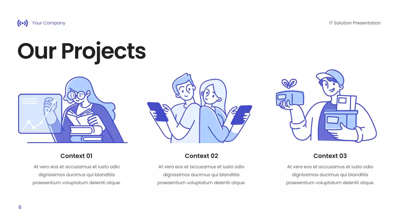 Blue Modern IT Solution Presentation