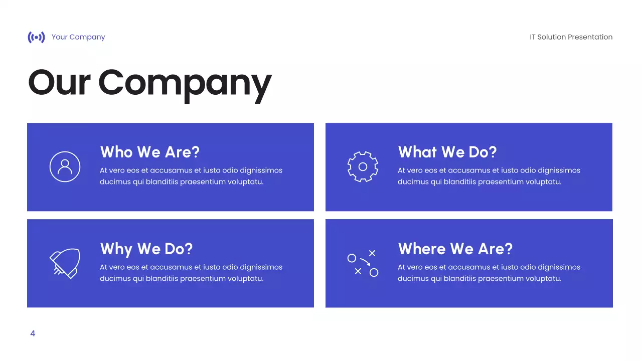 Blue Modern IT Solution Presentation