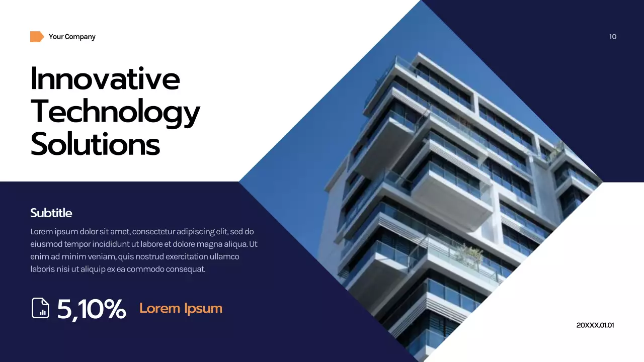 Navy Geometric Business Consulting Presentation