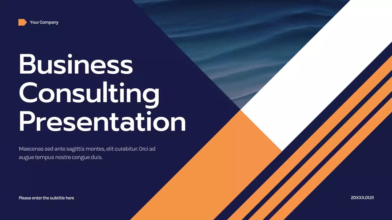 Navy Geometric Business Consulting Presentation
