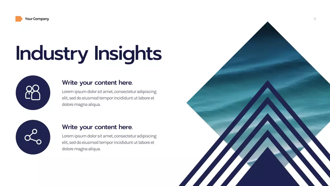 Navy Geometric Business Consulting Presentation