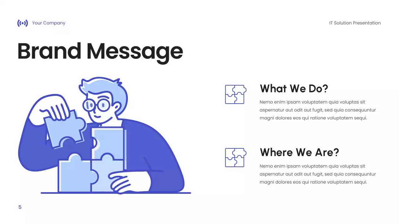 Blue Modern IT Solution Presentation