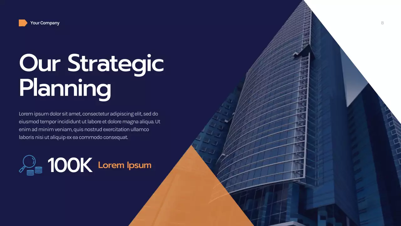 Navy Geometric Business Consulting Presentation