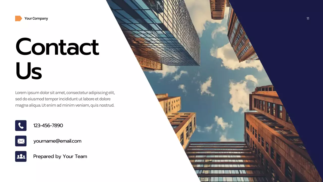 Navy Geometric Business Consulting Presentation