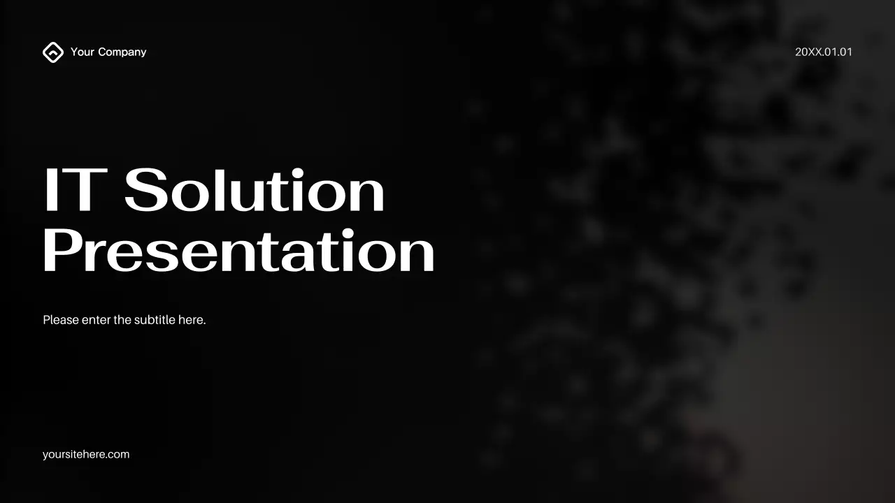Black Modern IT Solution Presentation