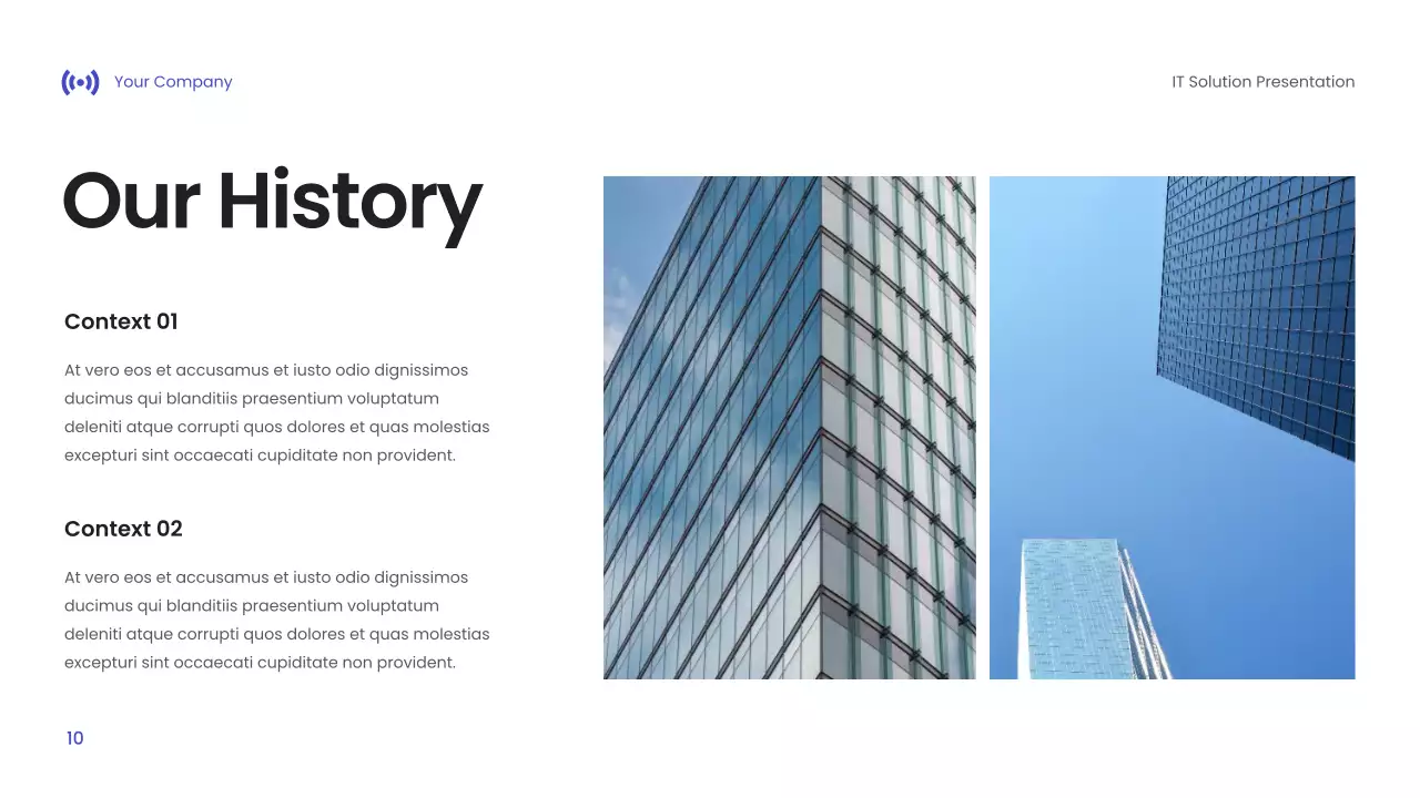 Blue Modern IT Solution Presentation