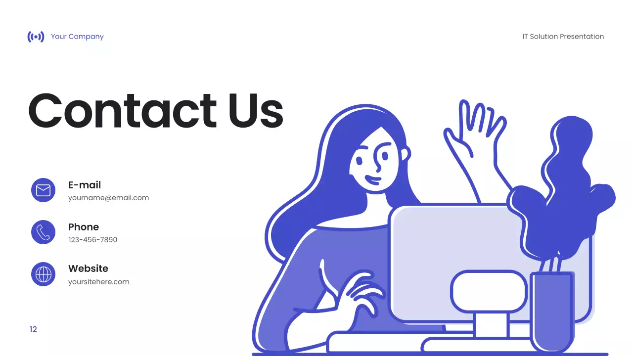 Blue Modern IT Solution Presentation