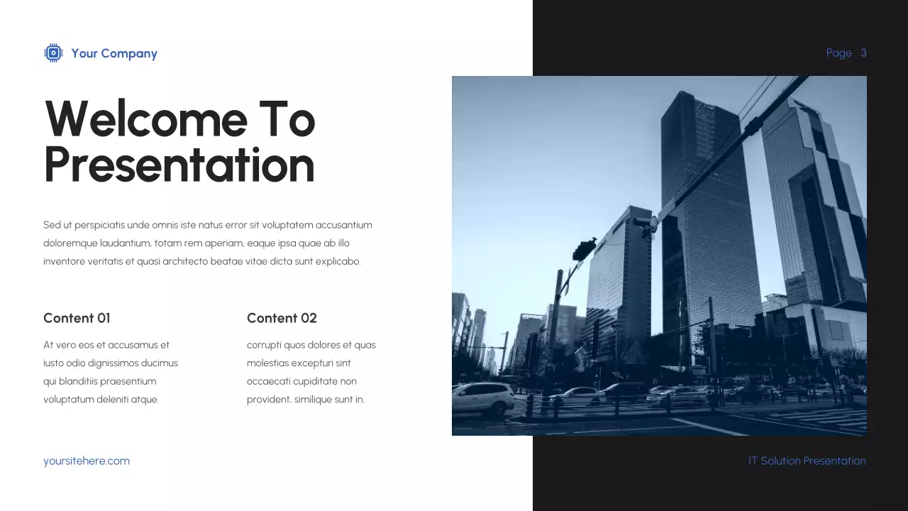 Blue Modern IT Solution Presentation