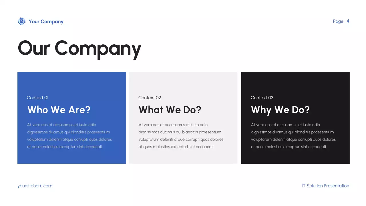 Blue Modern IT Solution Presentation