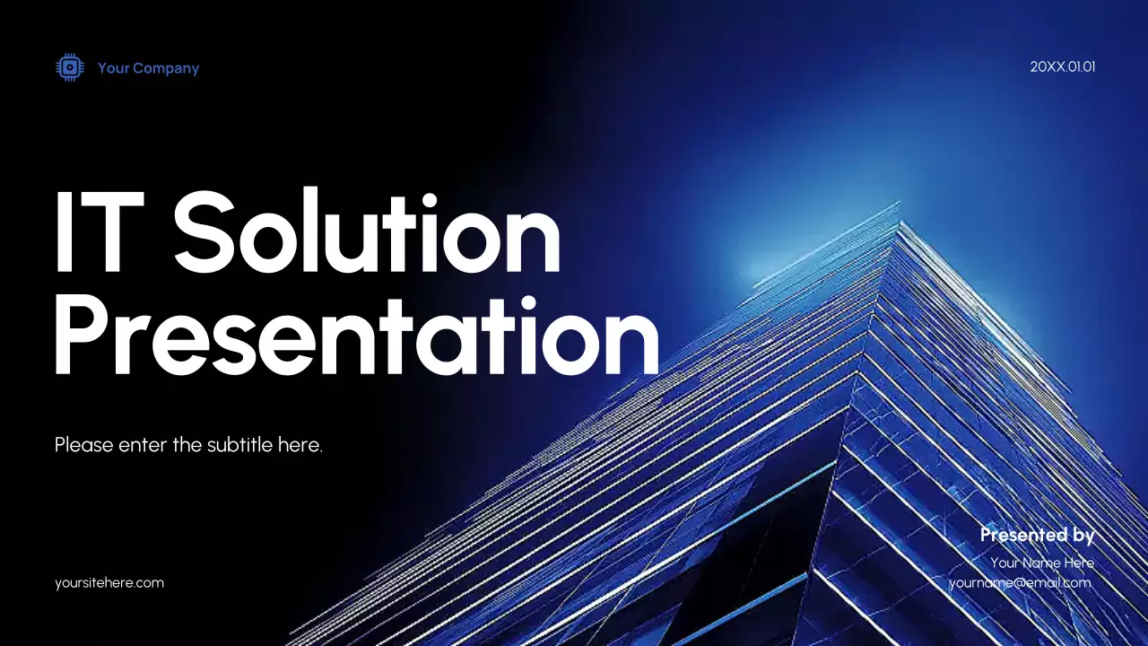 Blue Modern IT Solution Presentation