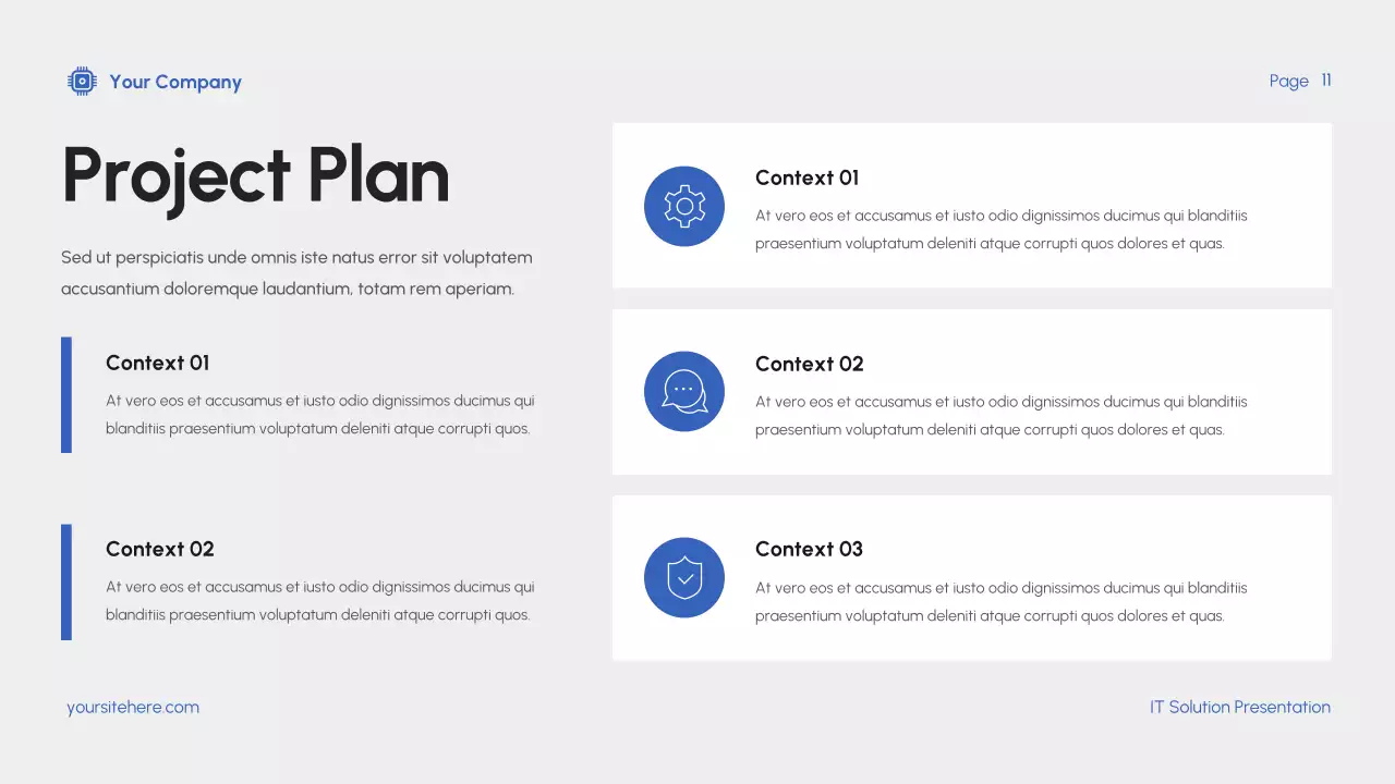 Blue Modern IT Solution Presentation