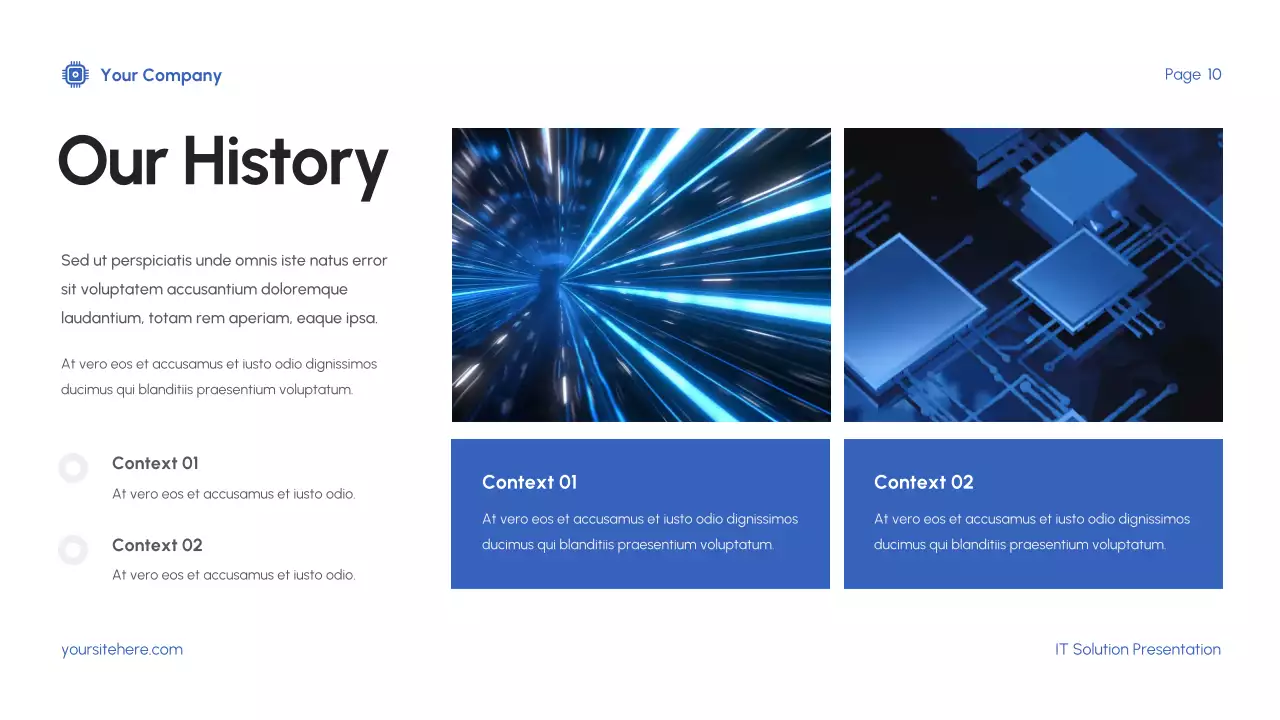Blue Modern IT Solution Presentation