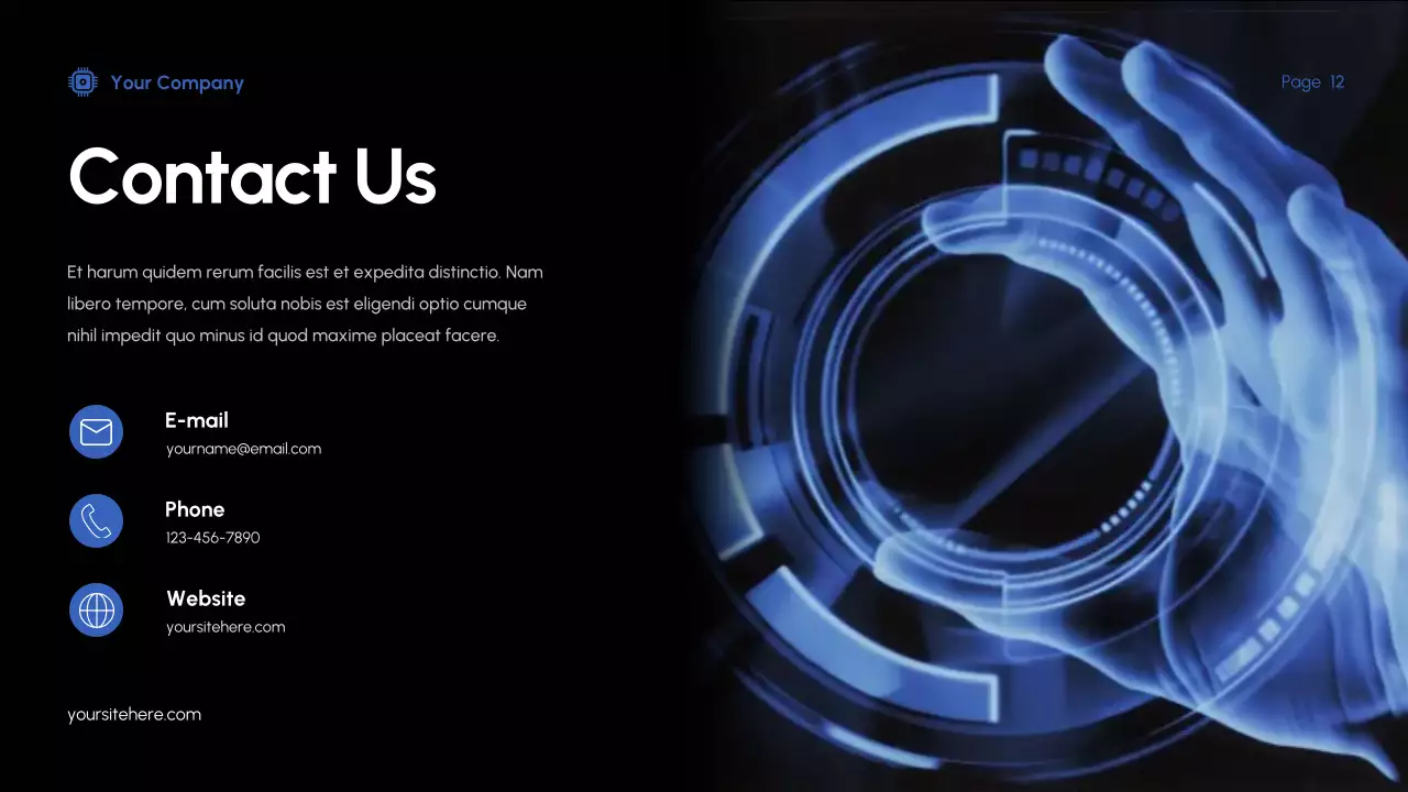 Blue Modern IT Solution Presentation