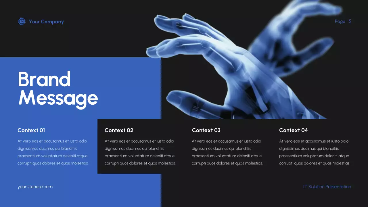 Blue Modern IT Solution Presentation