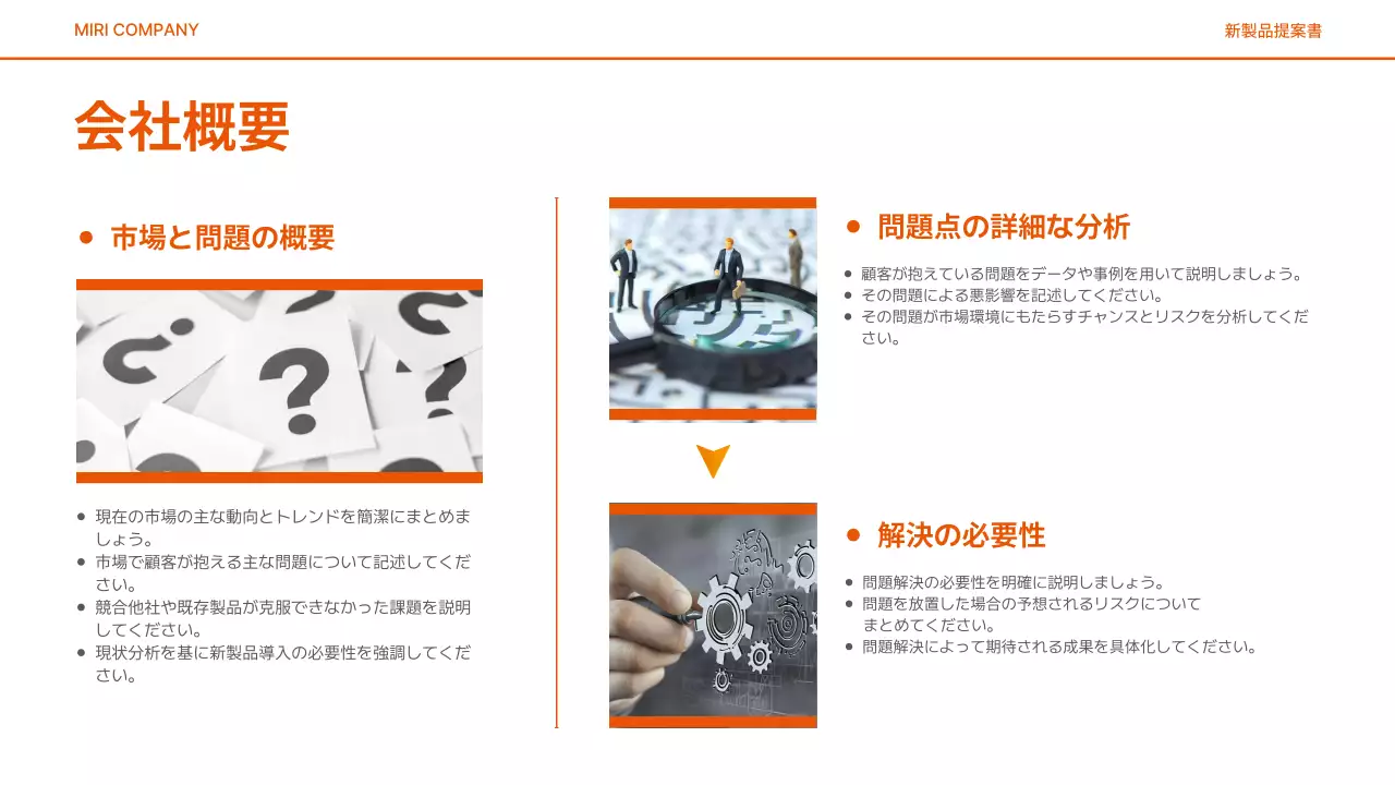 オレンジ シンプル テクノロジー 提案書