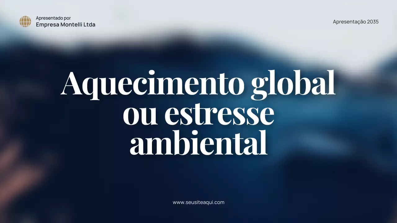 Apresentação do ambiente moderno azul