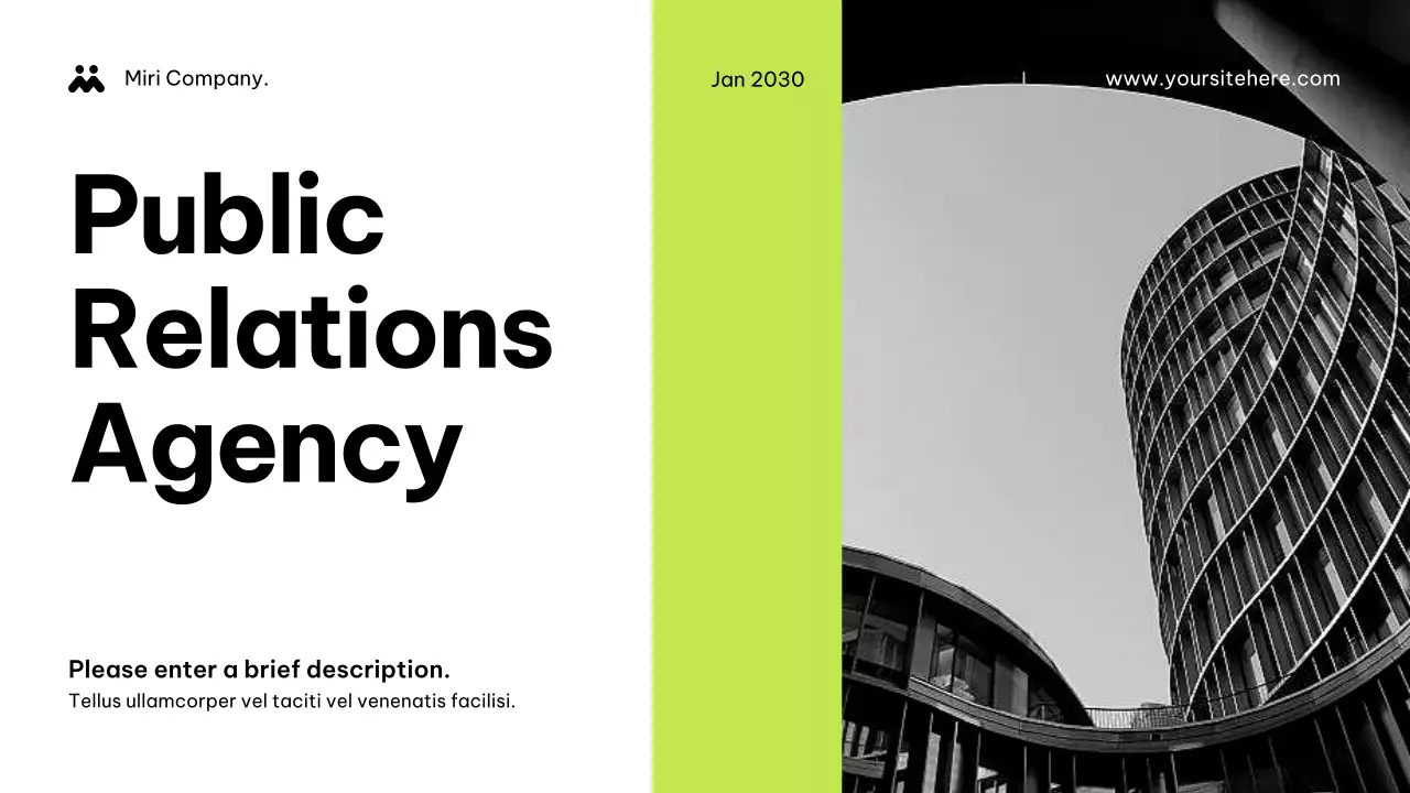 Green Modern PR Agency Pitch Presentation