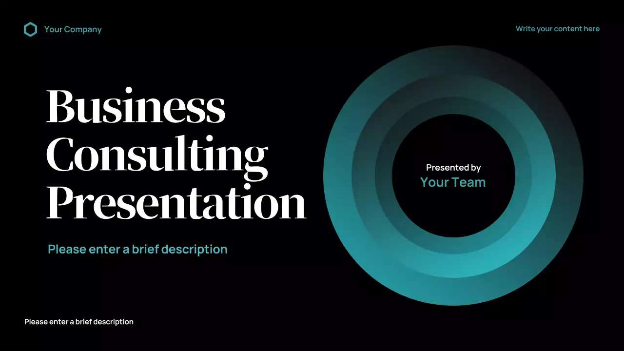 Black Modern Business Consulting Presentation