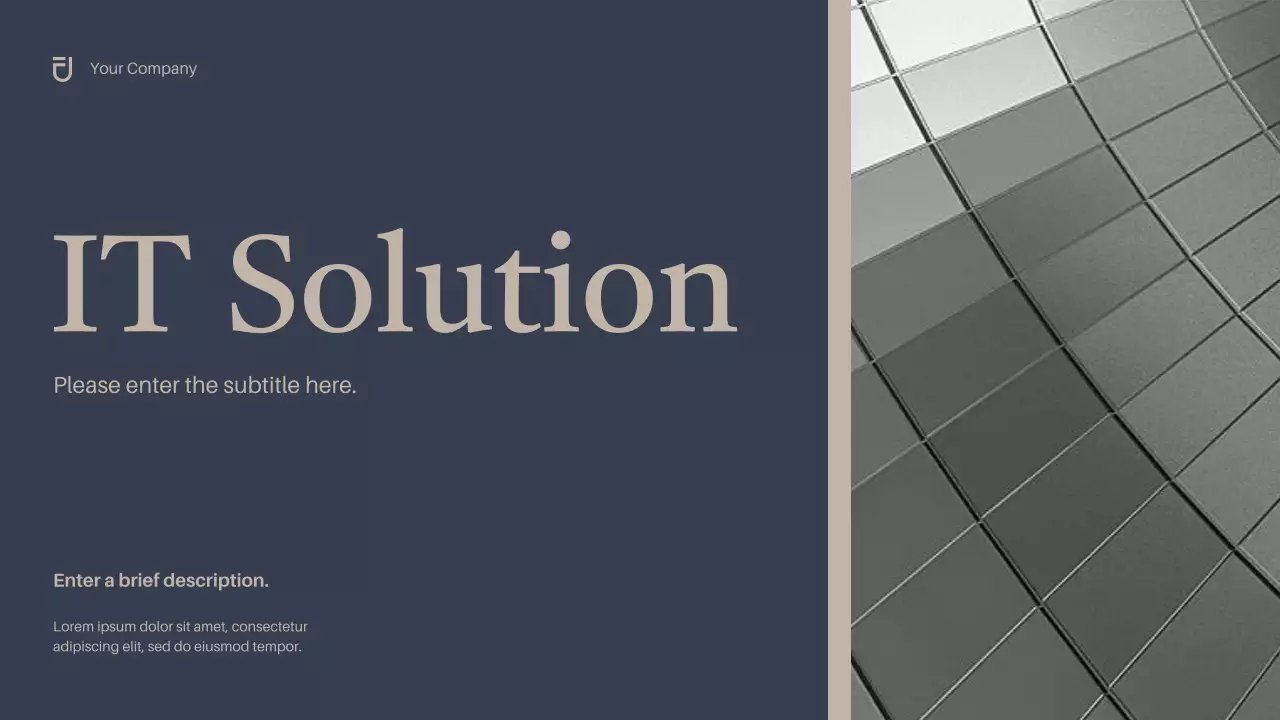 Navy Modern IT Solution Presentation