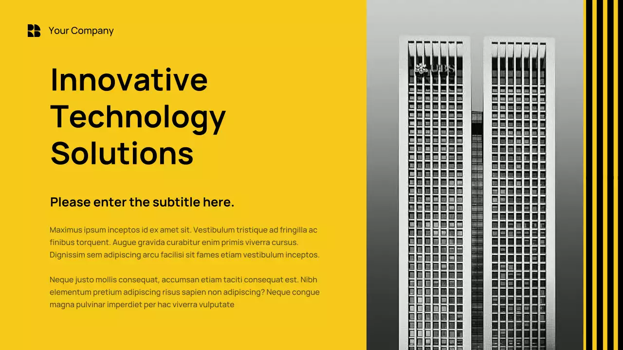 Yellow Modern Business Consulting Presentation