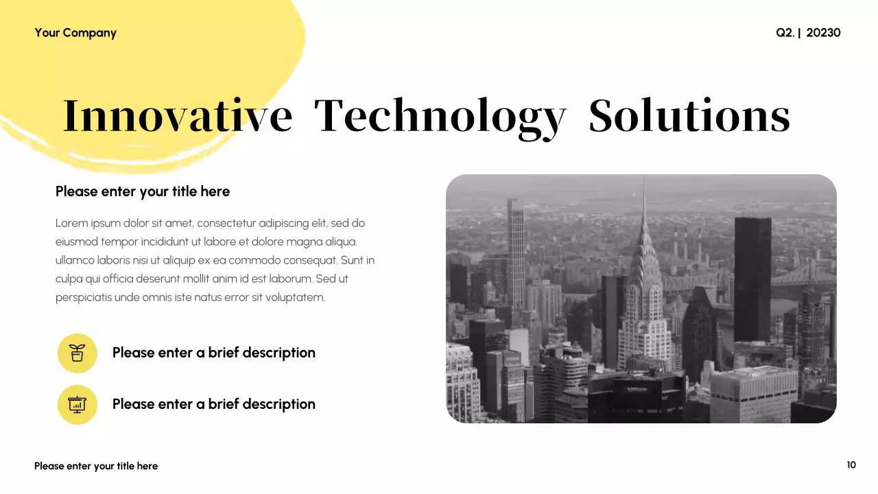 Yellow Abstract Business Presentation