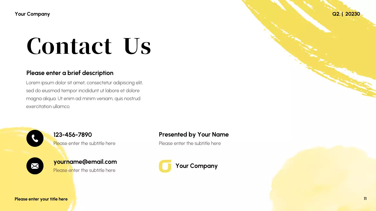 Yellow Abstract Business Presentation