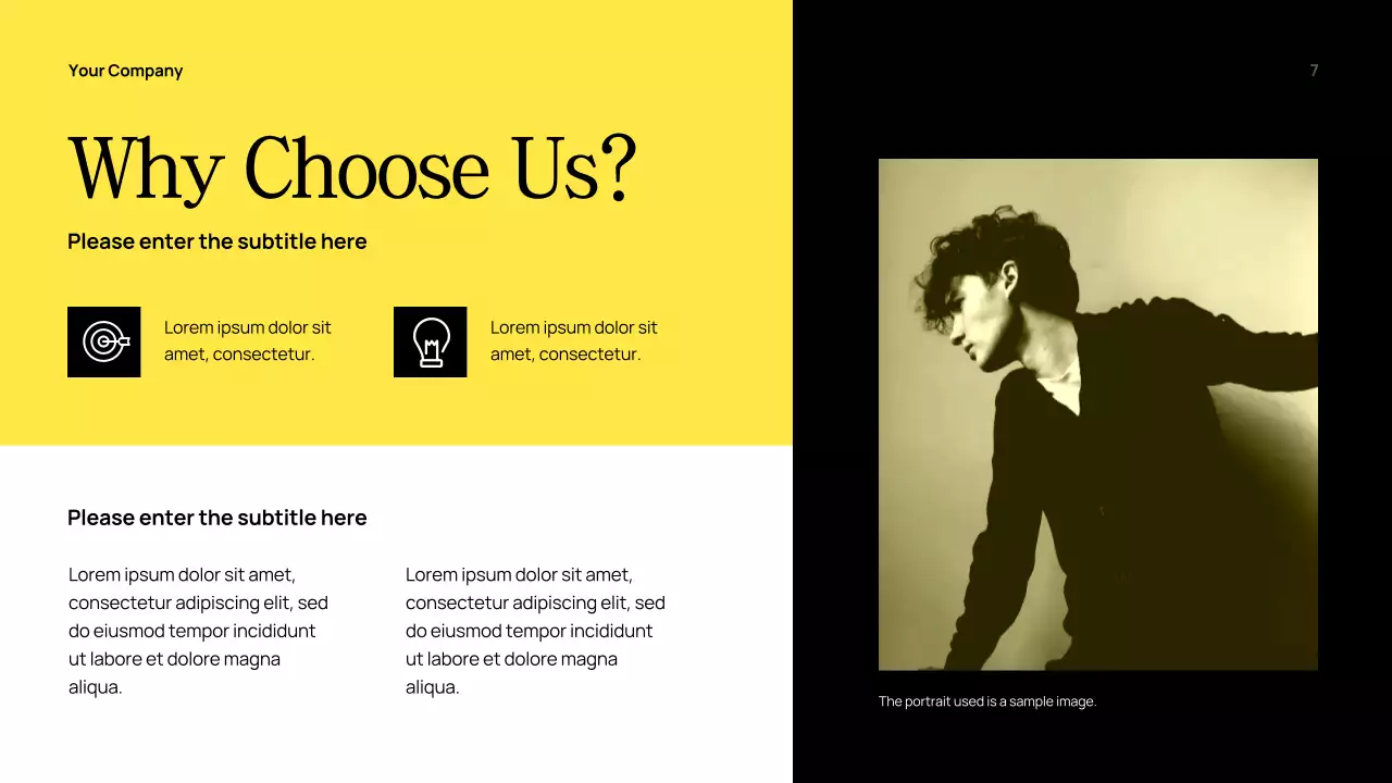 Bài thuyết trình tư vấn pháp lý hiện đại màu vàng