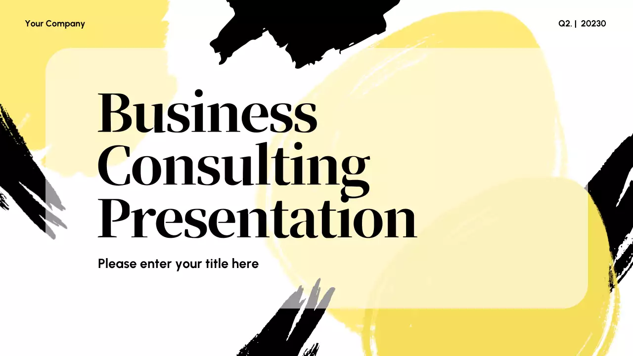 Yellow Abstract Business Presentation
