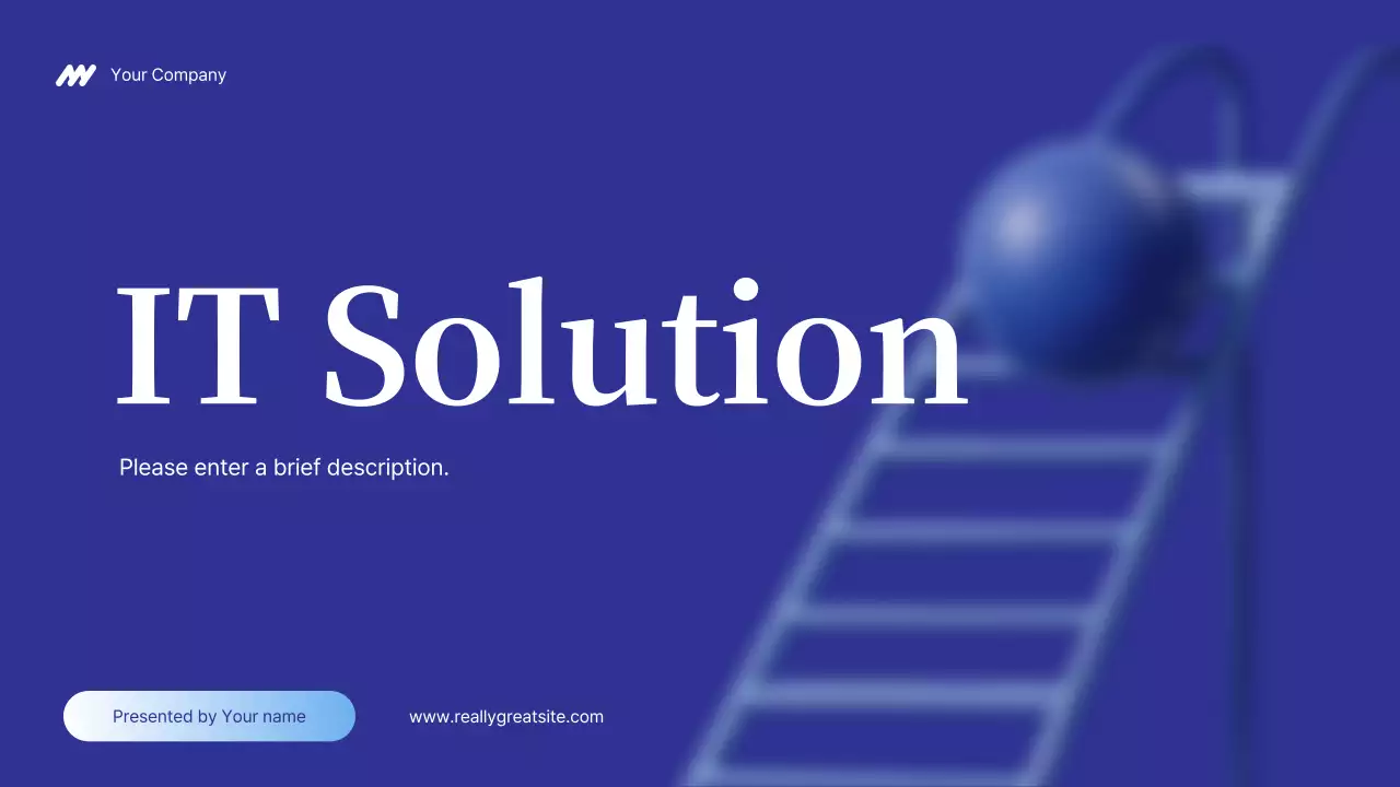 Blue Modern IT Solution Presentation