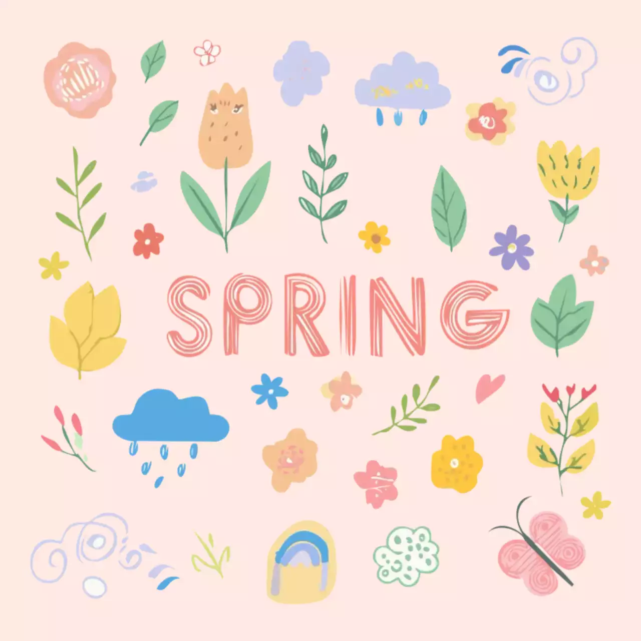 분홍 아기자기한 봄 다꾸